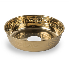 Deep Dish Gold Hookah Tray
